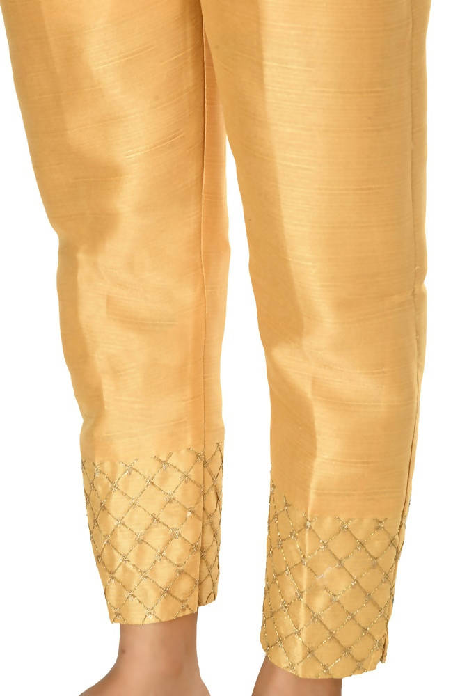 Women's Golden Silk Ankle Pant - Classic Formal Tapered Fit