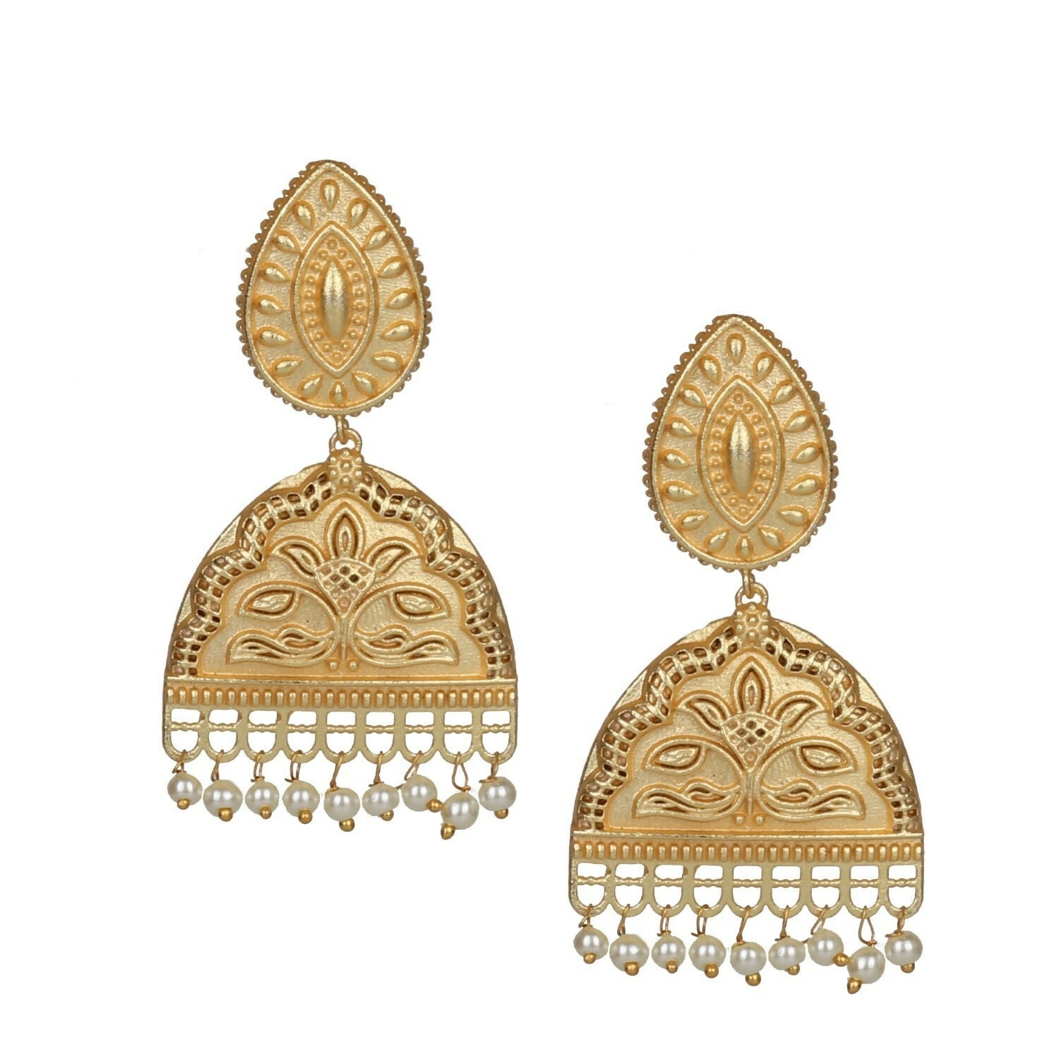 Classic Matte Gold Brass Earrings