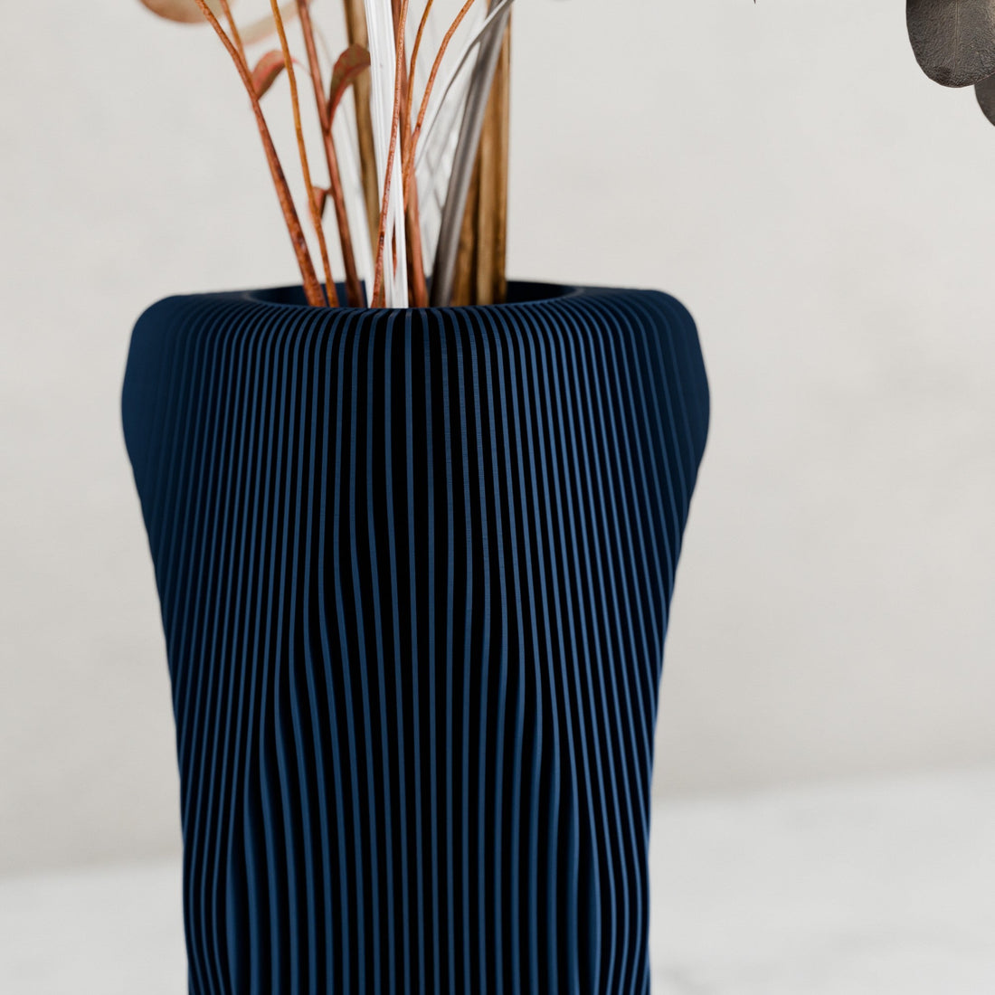 Xenova Olive Green Wavy Geometric Vase for Modern Home Decor - Image 6