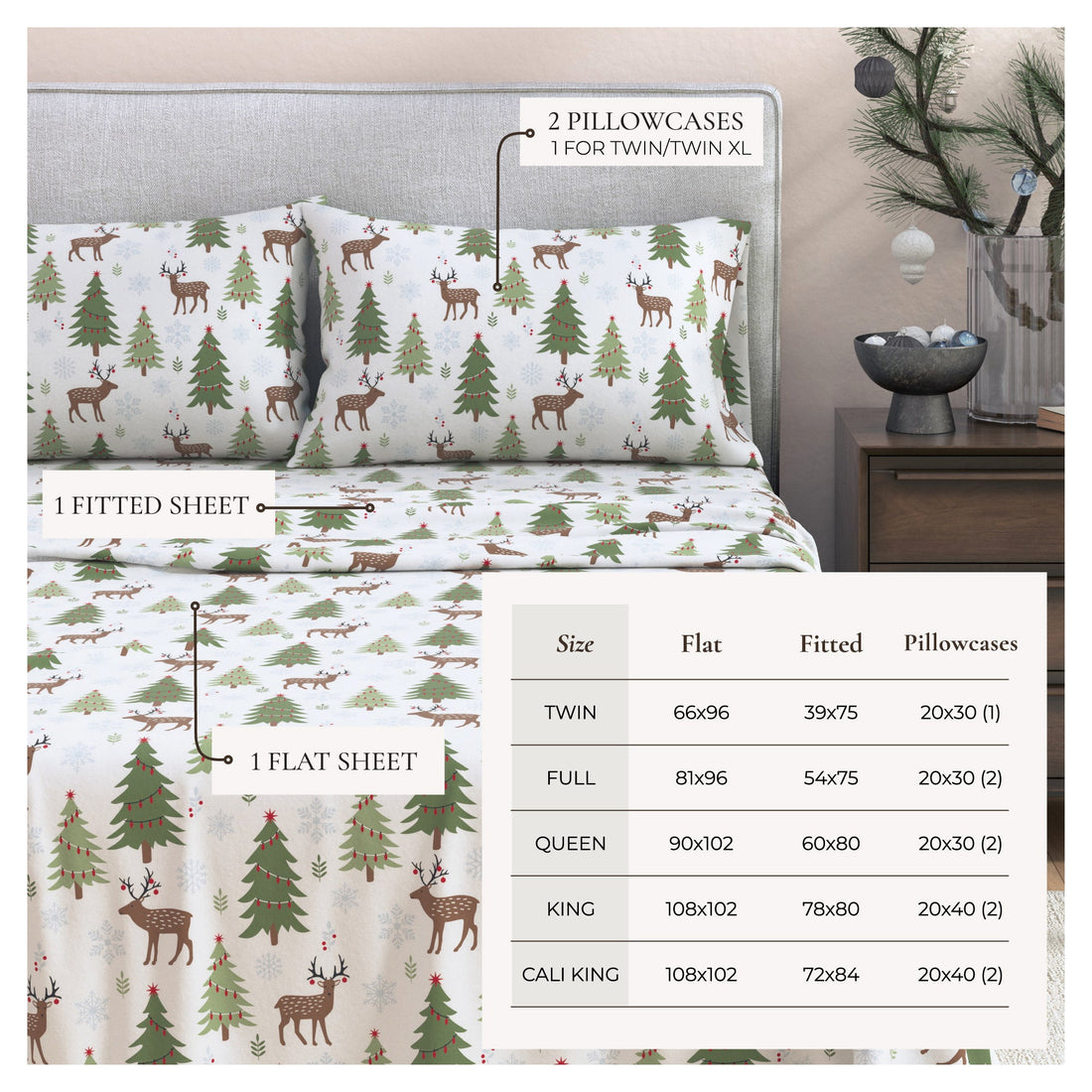 100% Turkish Cotton Flannel Sheet Sets - Boulder Collection