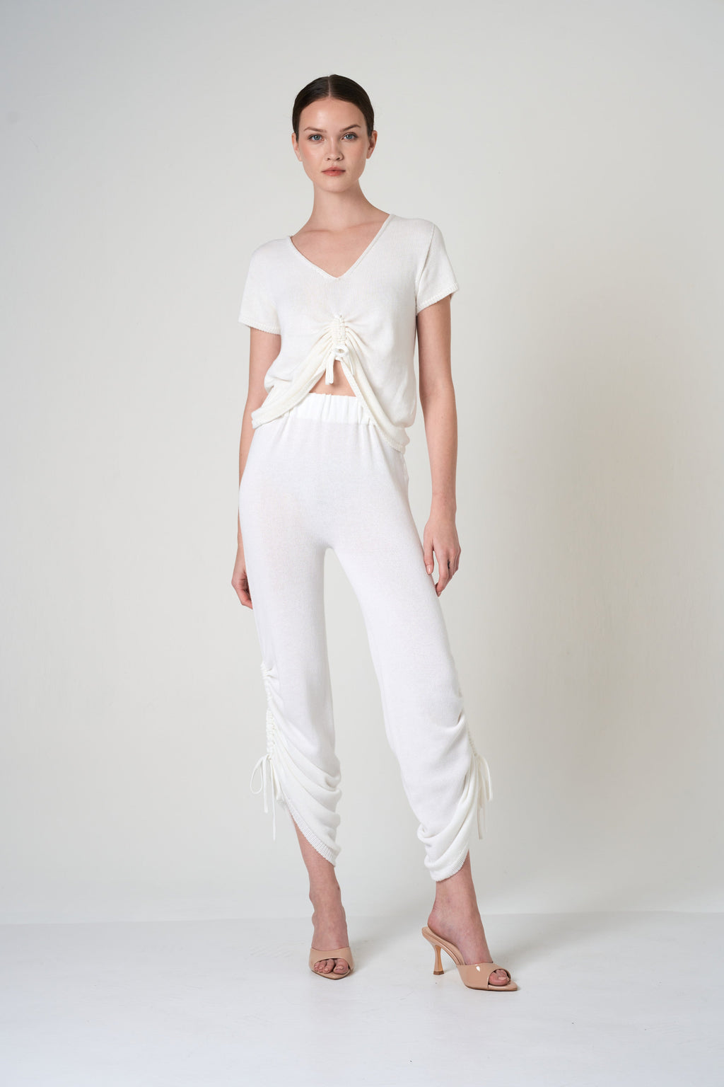 Flared Pants in Off White