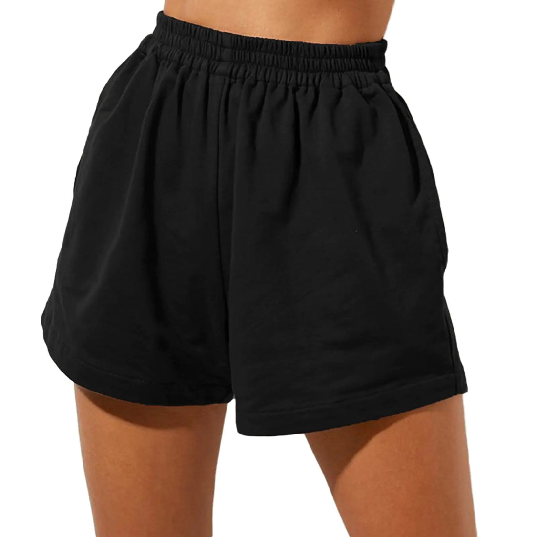 Womens High Waist Cotton Shorts with Comfortable Elastic Waist - Image 6