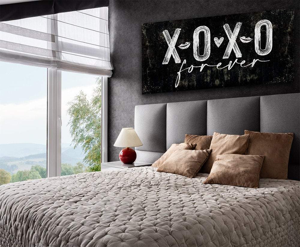XOXO Forever Canvas Wall Art Black and White Modern Home Decor - Image 5