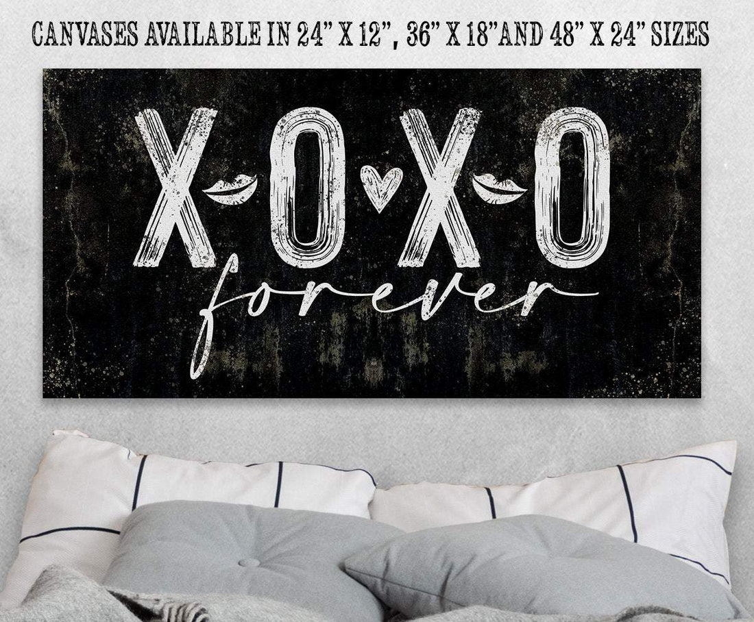 XOXO Forever Canvas Wall Art Black and White Modern Home Decor - Image 2