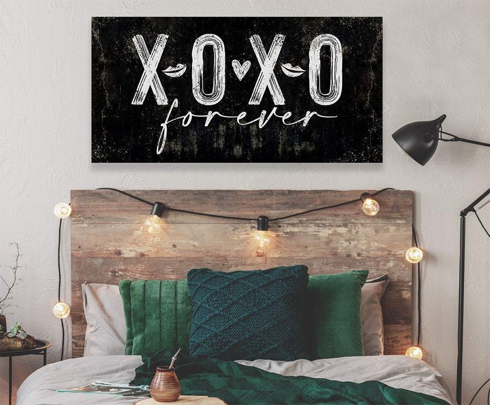 XOXO Forever Canvas Wall Art Black and White Modern Home Decor - Image 3