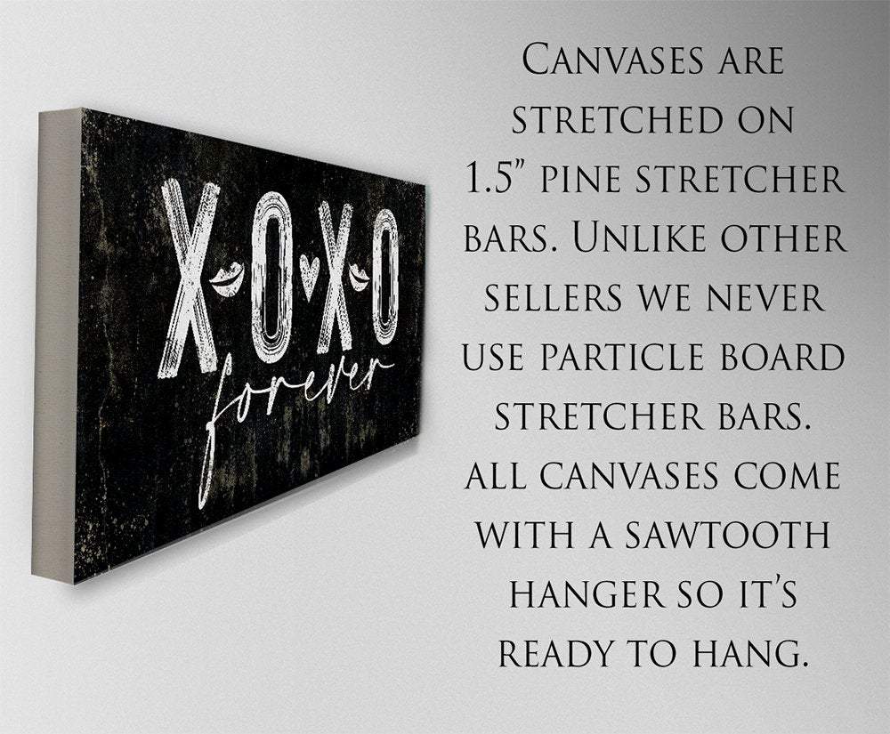XOXO Forever Canvas Wall Art Black and White Modern Home Decor - Image 8