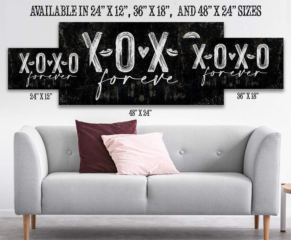 XOXO Forever Canvas Wall Art Black and White Modern Home Decor - Image 7