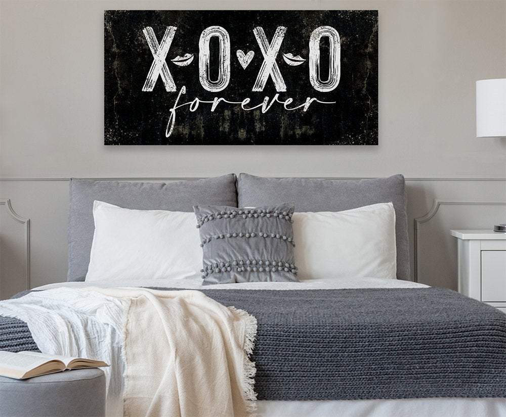 XOXO Forever Canvas Wall Art Black and White Modern Home Decor - Image 6