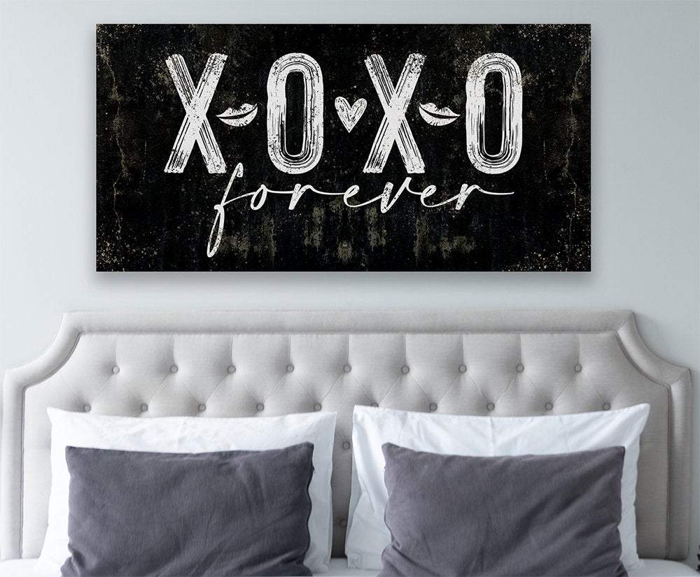 XOXO Forever Canvas Wall Art Black and White Modern Home Decor - Image 4