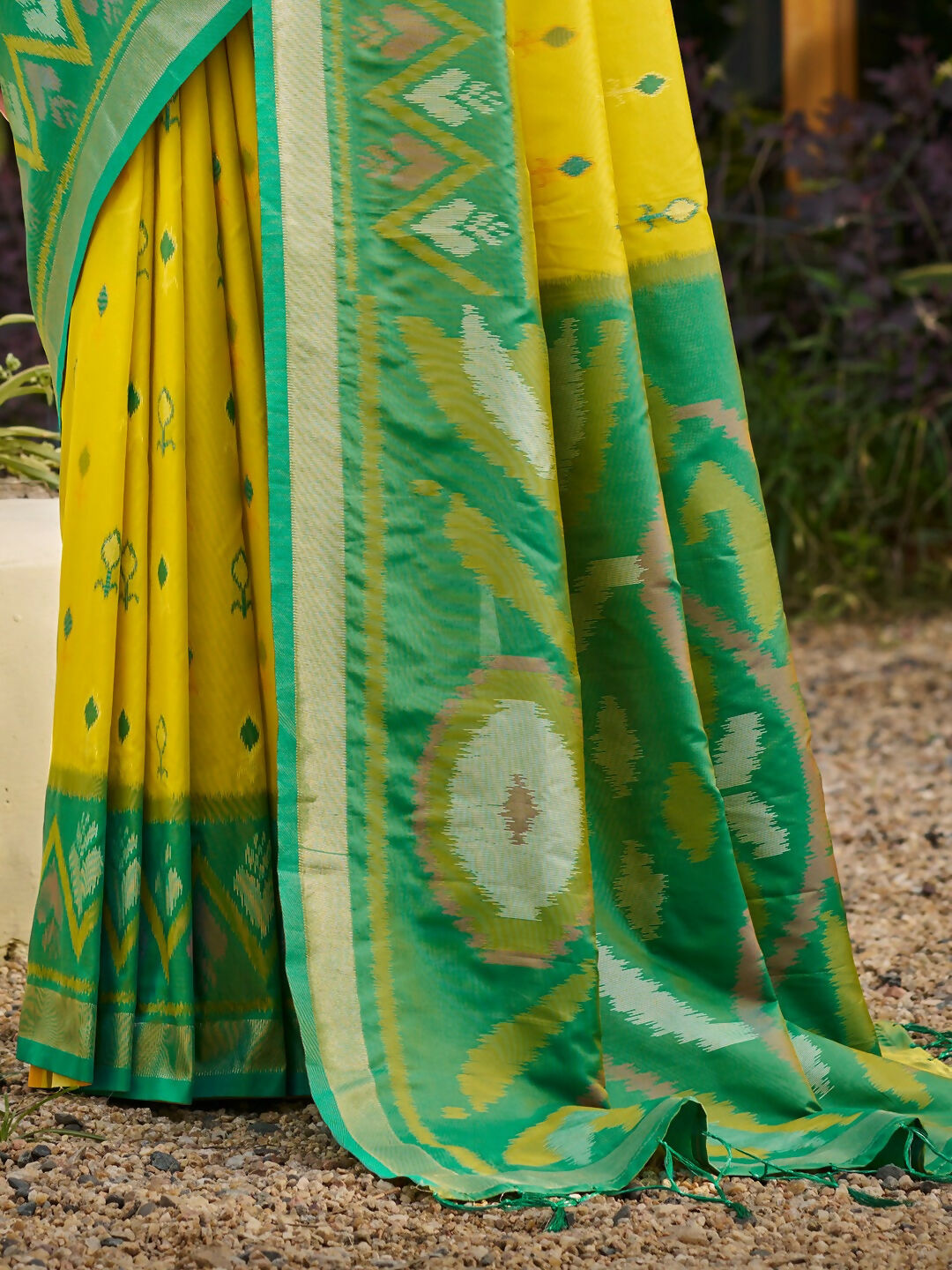 Mustard Soft Silk Saree for Festive Occasions
