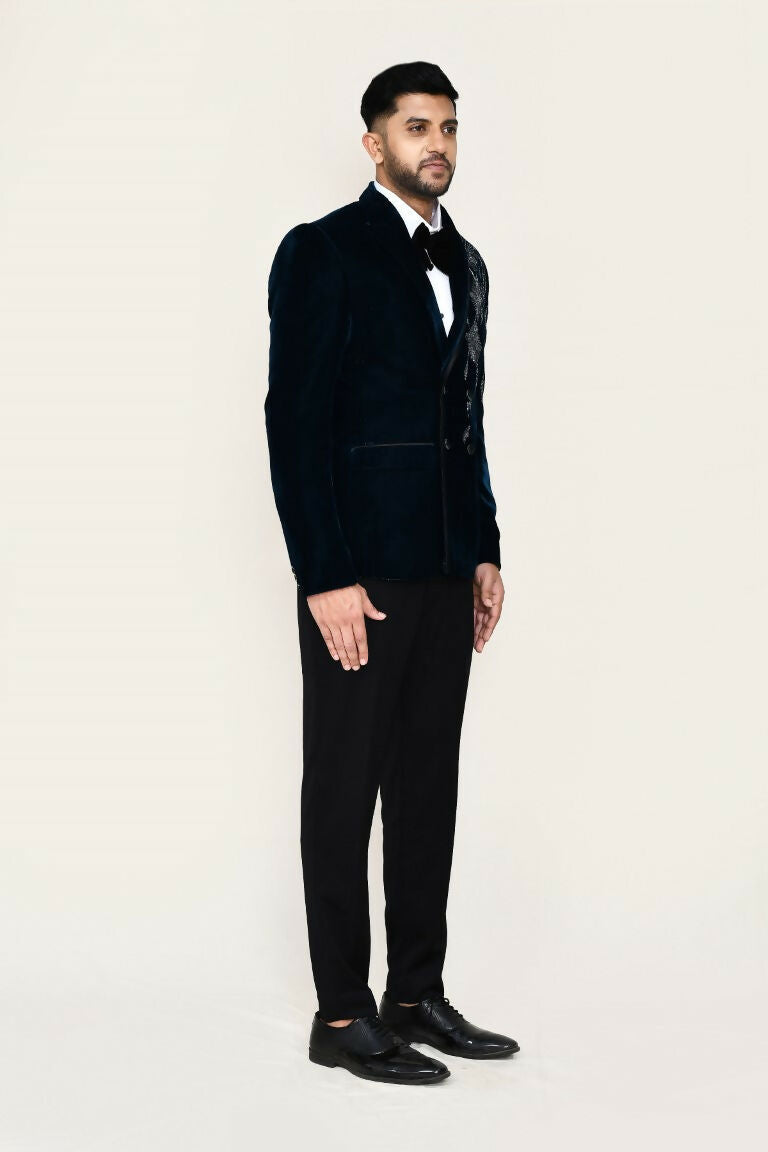 White Imported Velvet Coat, Shirt, Pant, and Bow Tie Set