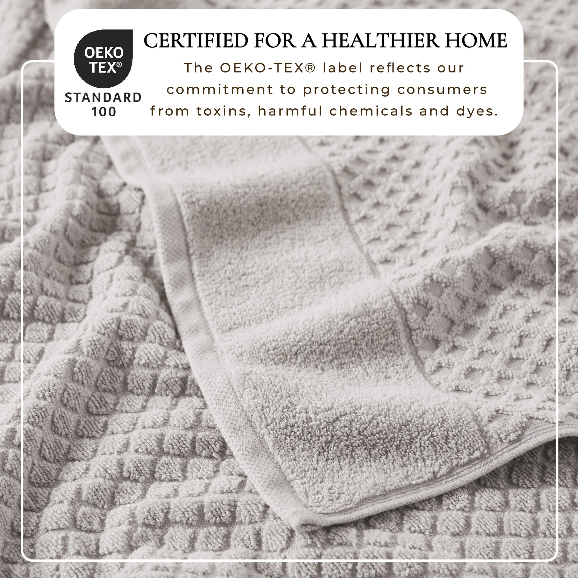 Cotton Diamond Waffle Weave Bath Towel Set - Grayson Collection