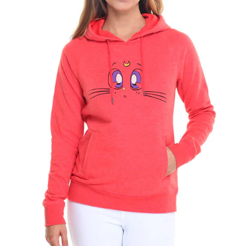 Women's Hooded Sweatshirt with Cute Cat Design
