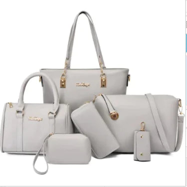 Luxury Leather Bag Set of 6 - Fashionable Design