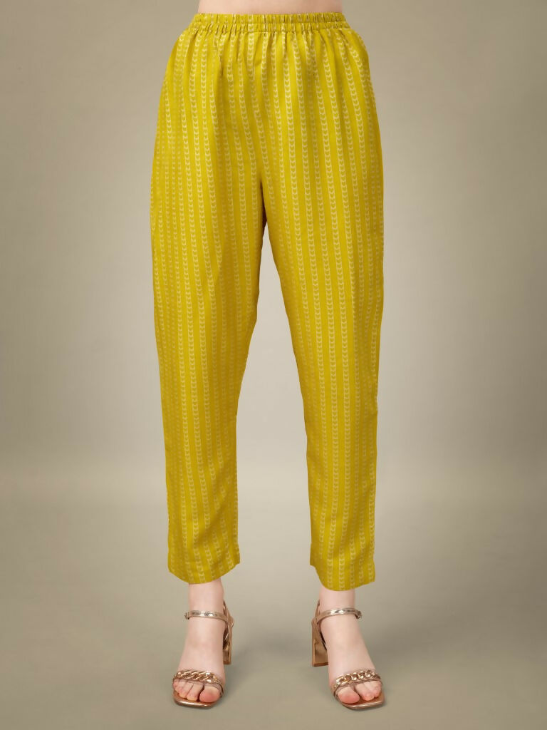 Yellow Rayon Straight Kurta Set with Embroidery and Sequence Work