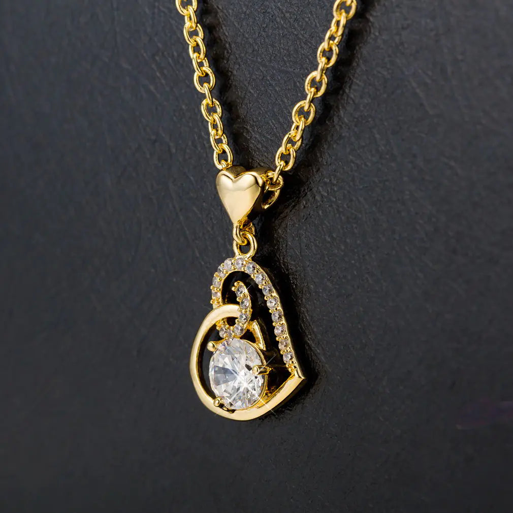 Heart-Shaped Pendant with Austrian Zirconia