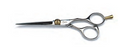 Castle Japanese-engineered offset barber shears in leather protective case
