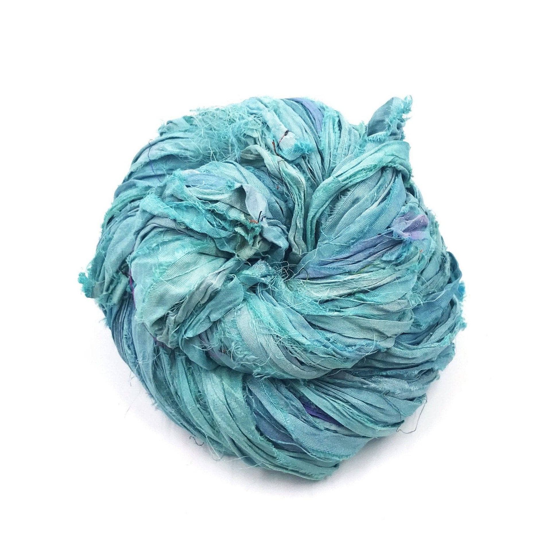 Artisan Recycled Sari Silk Ribbon Yarn - Bohemian Crafting Supply
