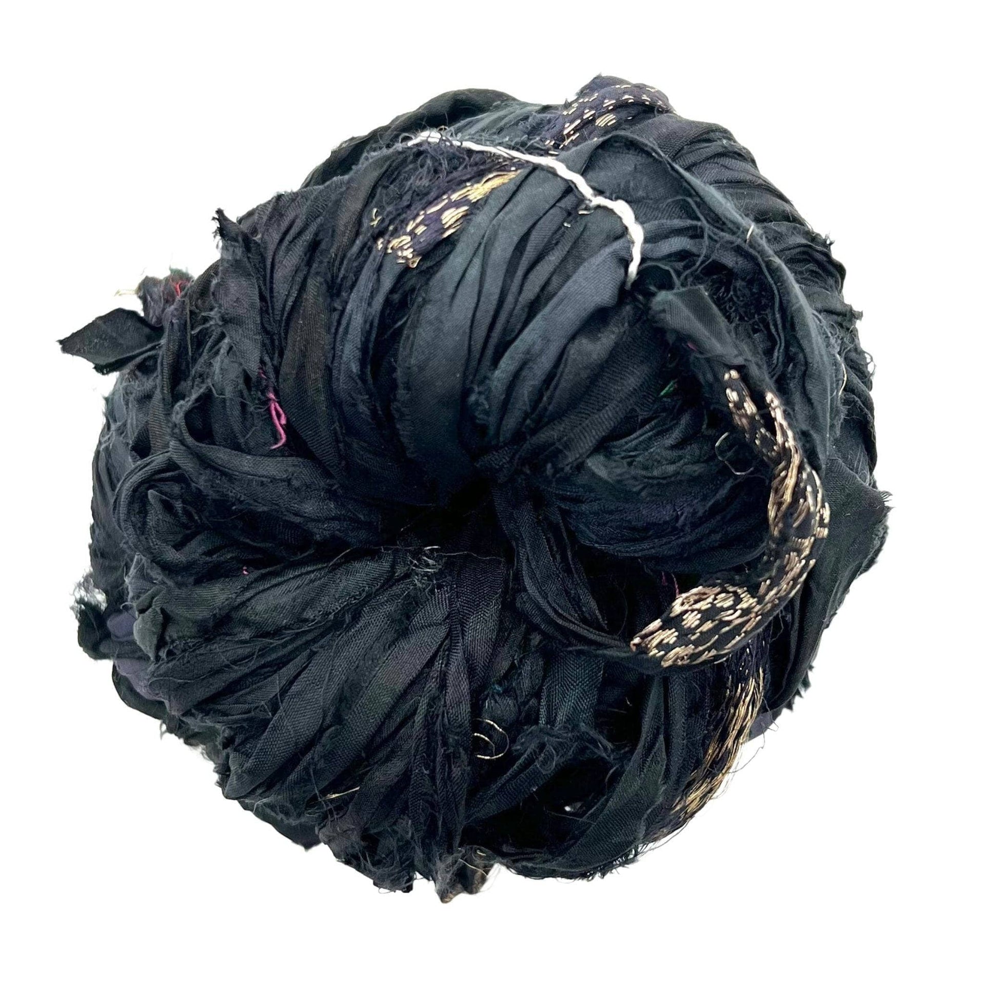 Artisan Recycled Sari Silk Ribbon Yarn - Bohemian Crafting Supply