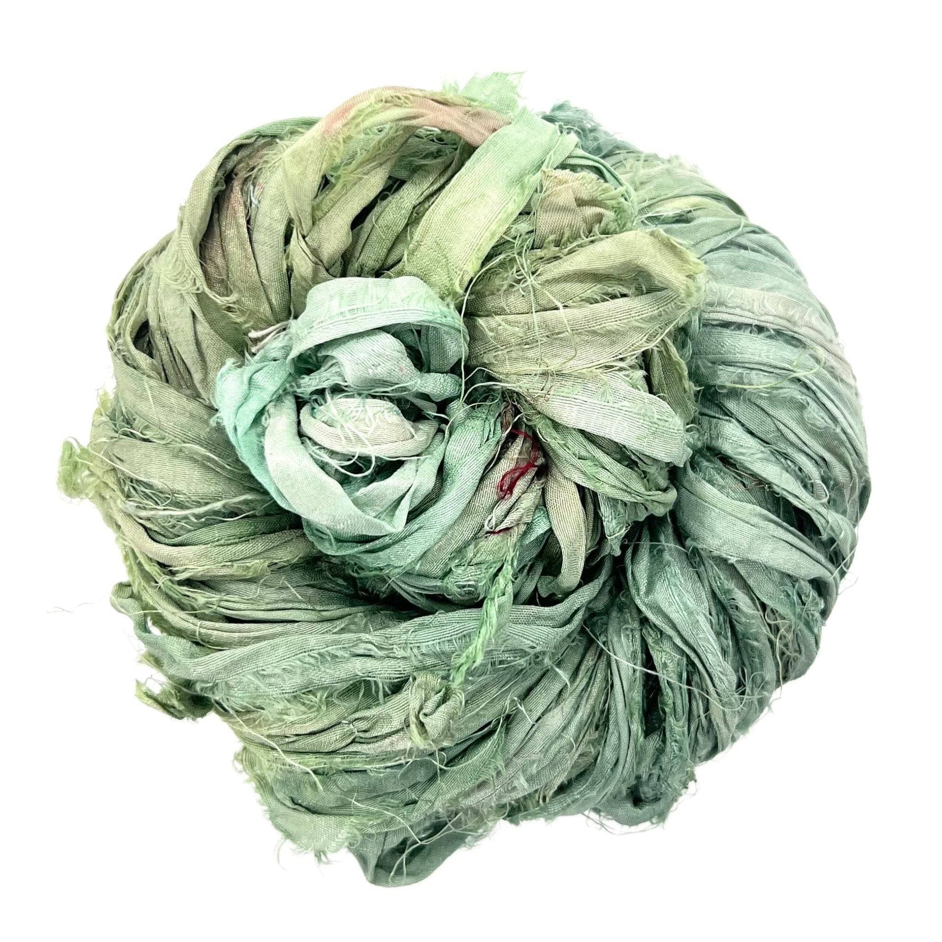 Artisan Recycled Sari Silk Ribbon Yarn - Bohemian Crafting Supply