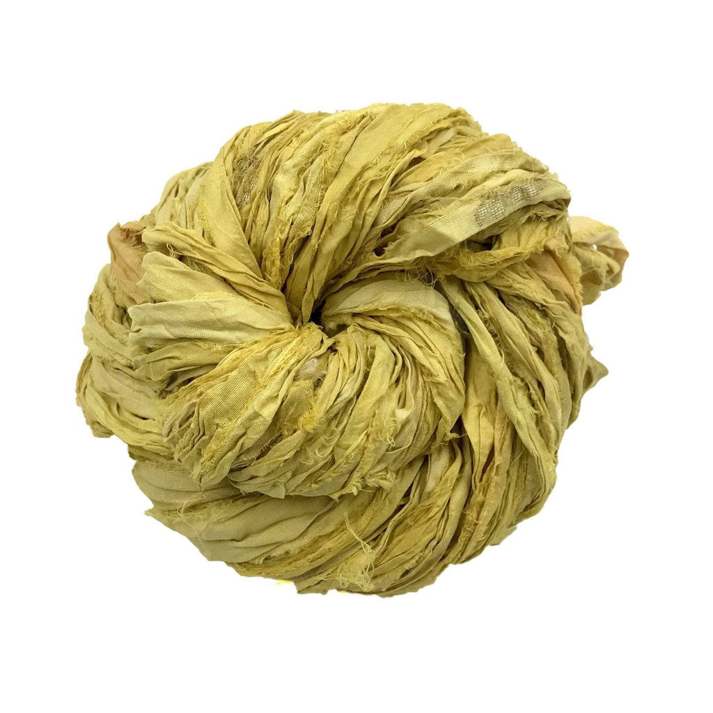 Artisan Recycled Sari Silk Ribbon Yarn - Bohemian Crafting Supply