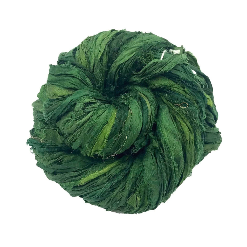 Artisan Recycled Sari Silk Ribbon Yarn - Bohemian Crafting Supply