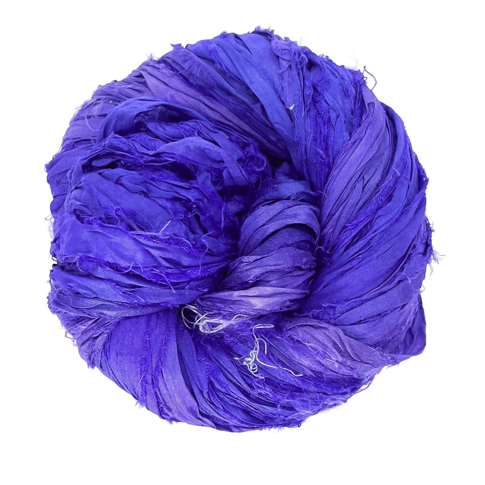 Artisan Recycled Sari Silk Ribbon Yarn - Bohemian Crafting Supply