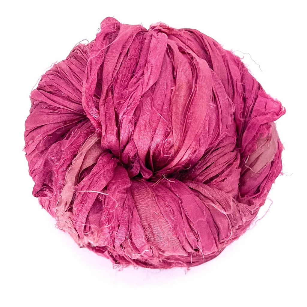 Artisan Recycled Sari Silk Ribbon Yarn - Bohemian Crafting Supply