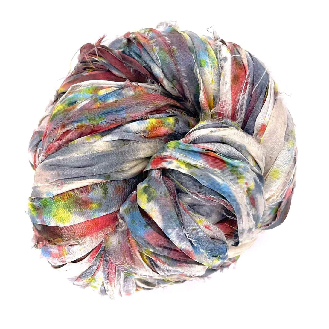 Artisan Recycled Sari Silk Ribbon Yarn - Bohemian Crafting Supply