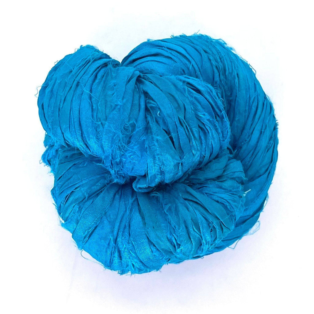 Artisan Recycled Sari Silk Ribbon Yarn - Bohemian Crafting Supply