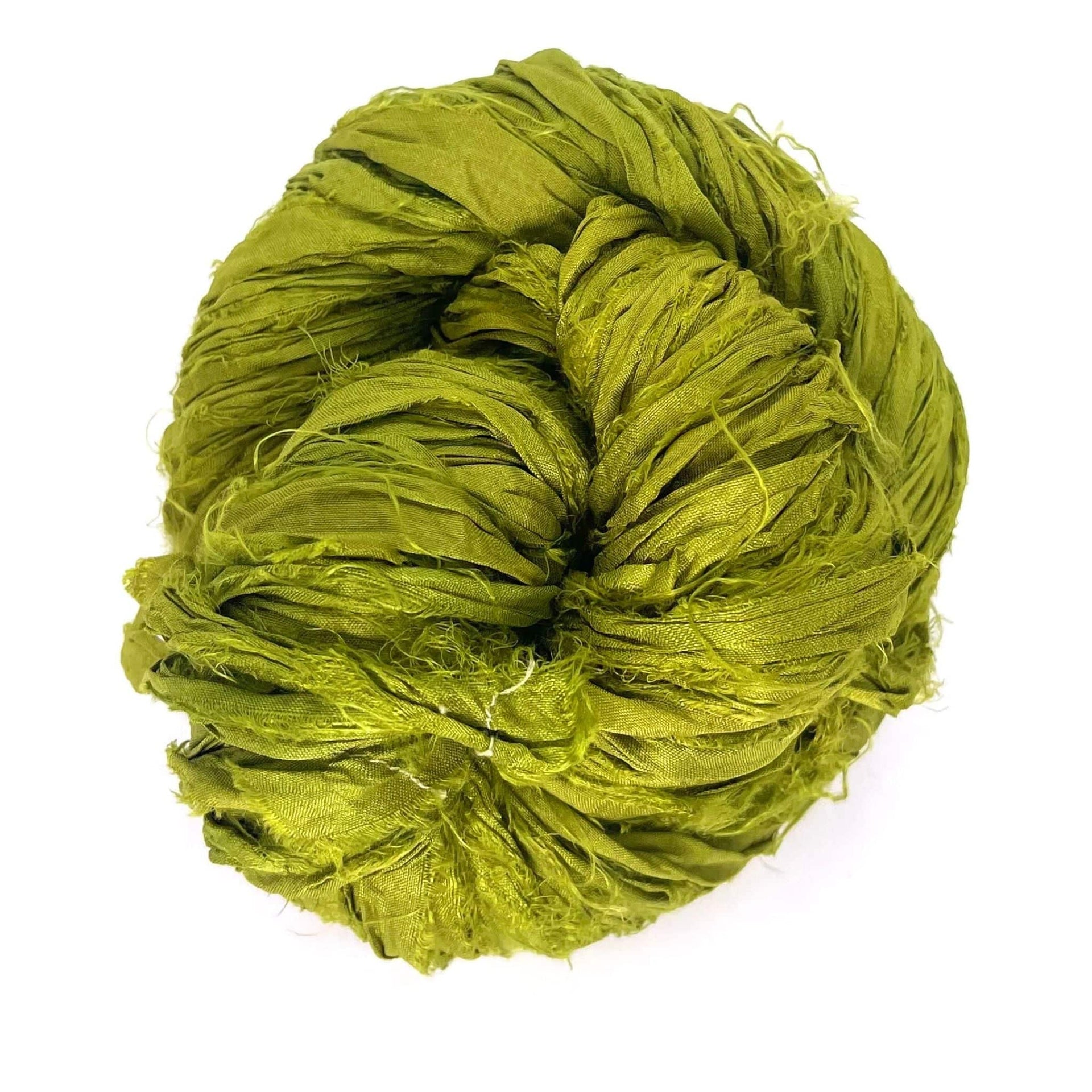 Artisan Recycled Sari Silk Ribbon Yarn - Bohemian Crafting Supply