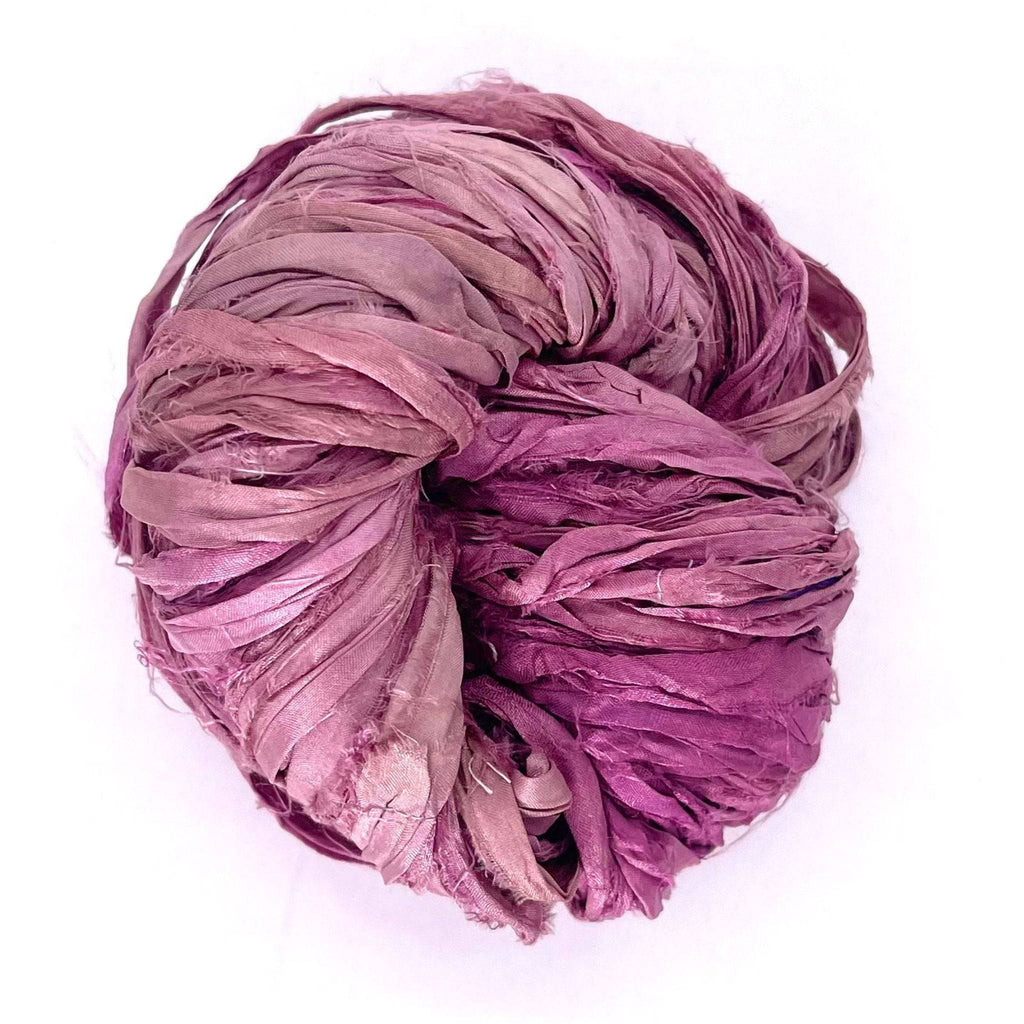 Artisan Recycled Sari Silk Ribbon Yarn - Bohemian Crafting Supply