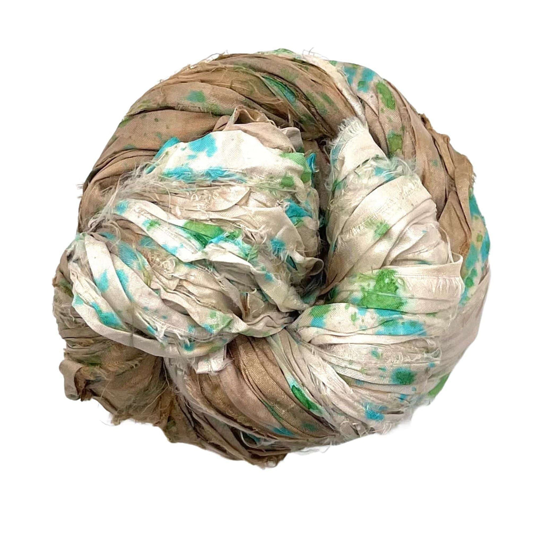 Artisan Recycled Sari Silk Ribbon Yarn - Bohemian Crafting Supply