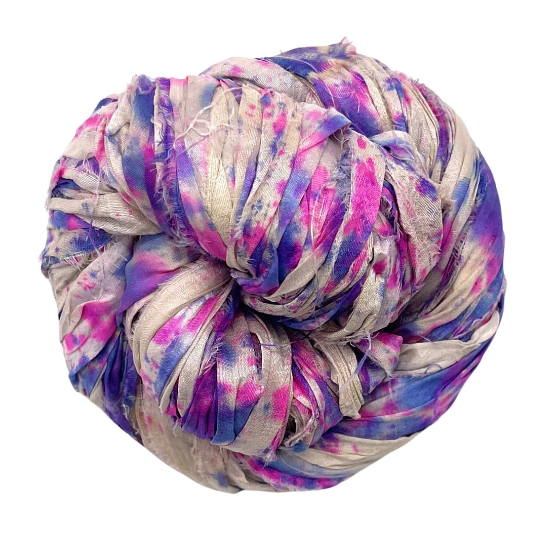 Artisan Recycled Sari Silk Ribbon Yarn - Bohemian Crafting Supply