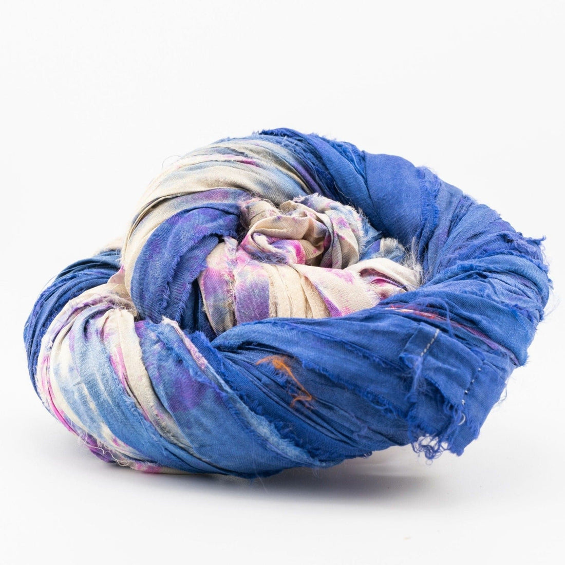 Artisan Recycled Sari Silk Ribbon Yarn - Bohemian Crafting Supply