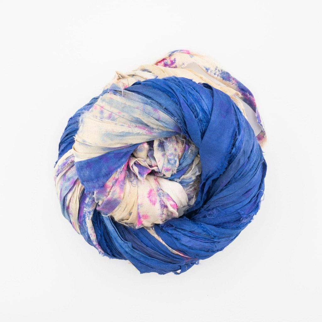 Artisan Recycled Sari Silk Ribbon Yarn - Bohemian Crafting Supply