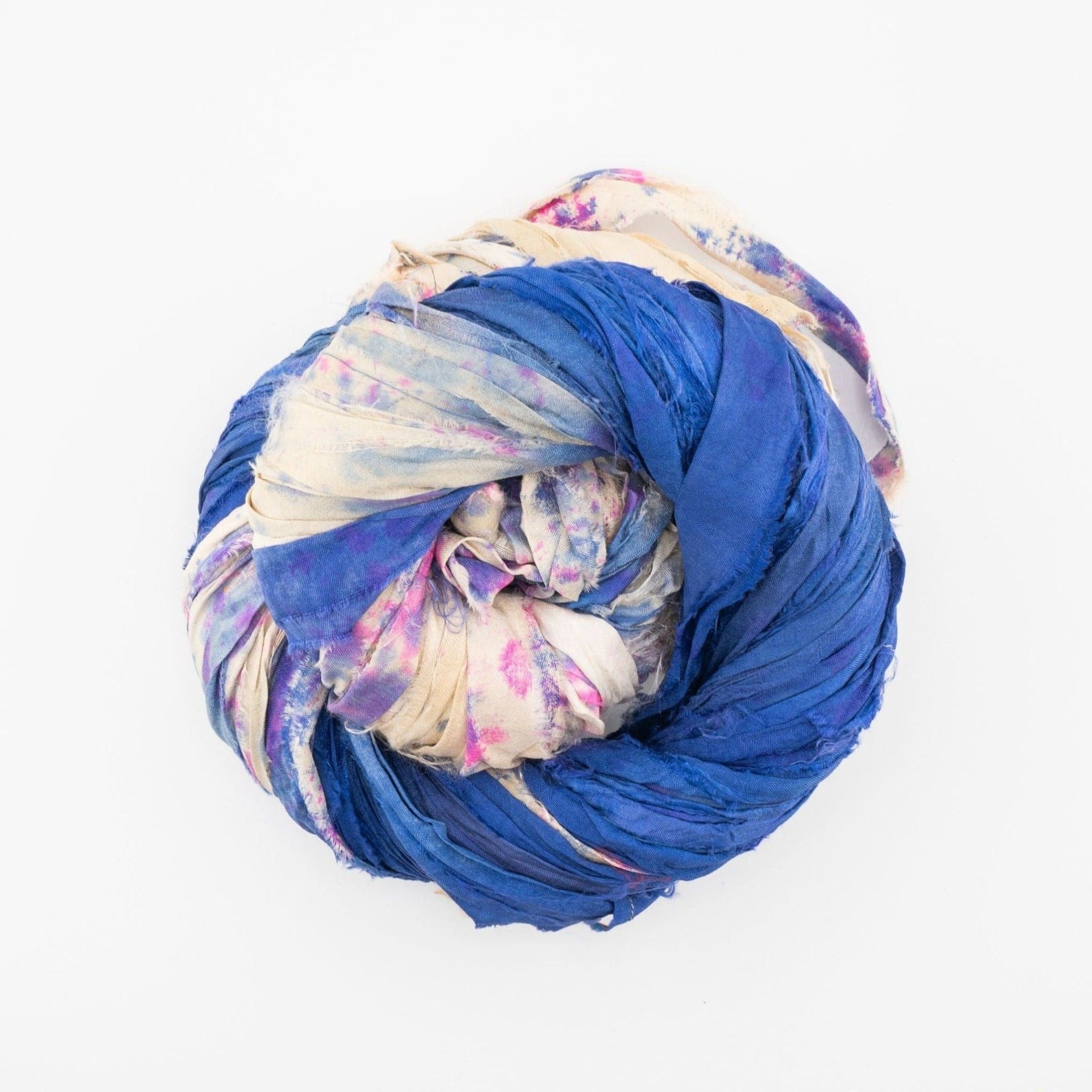Artisan Recycled Sari Silk Ribbon Yarn - Bohemian Crafting Supply