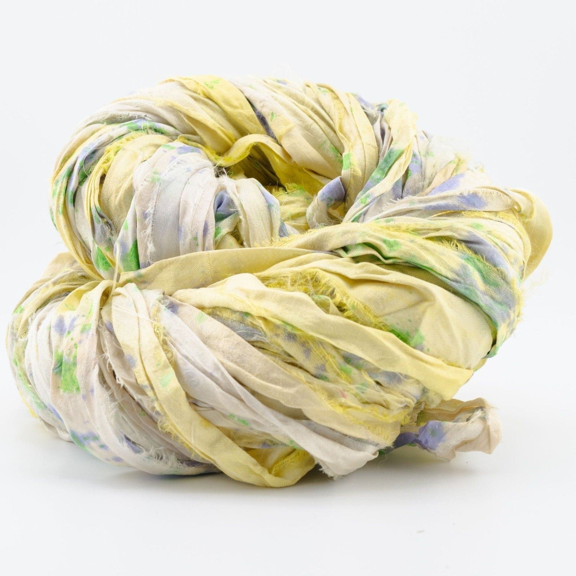 Artisan Recycled Sari Silk Ribbon Yarn - Bohemian Crafting Supply