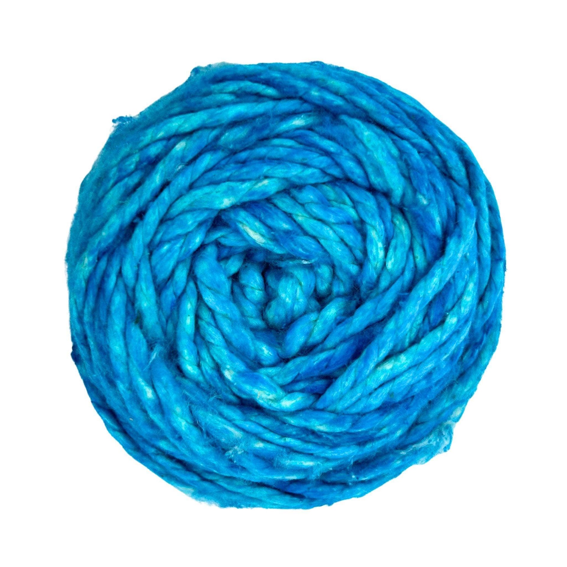 Cloud Soft Hand-Dyed Recycled Silk Worsted Weight Yarn
