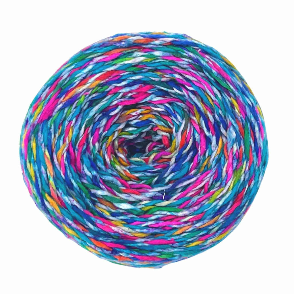 Darn Good Twist Sport Weight Silk Yarn Multi-Colored Artisan Fiber