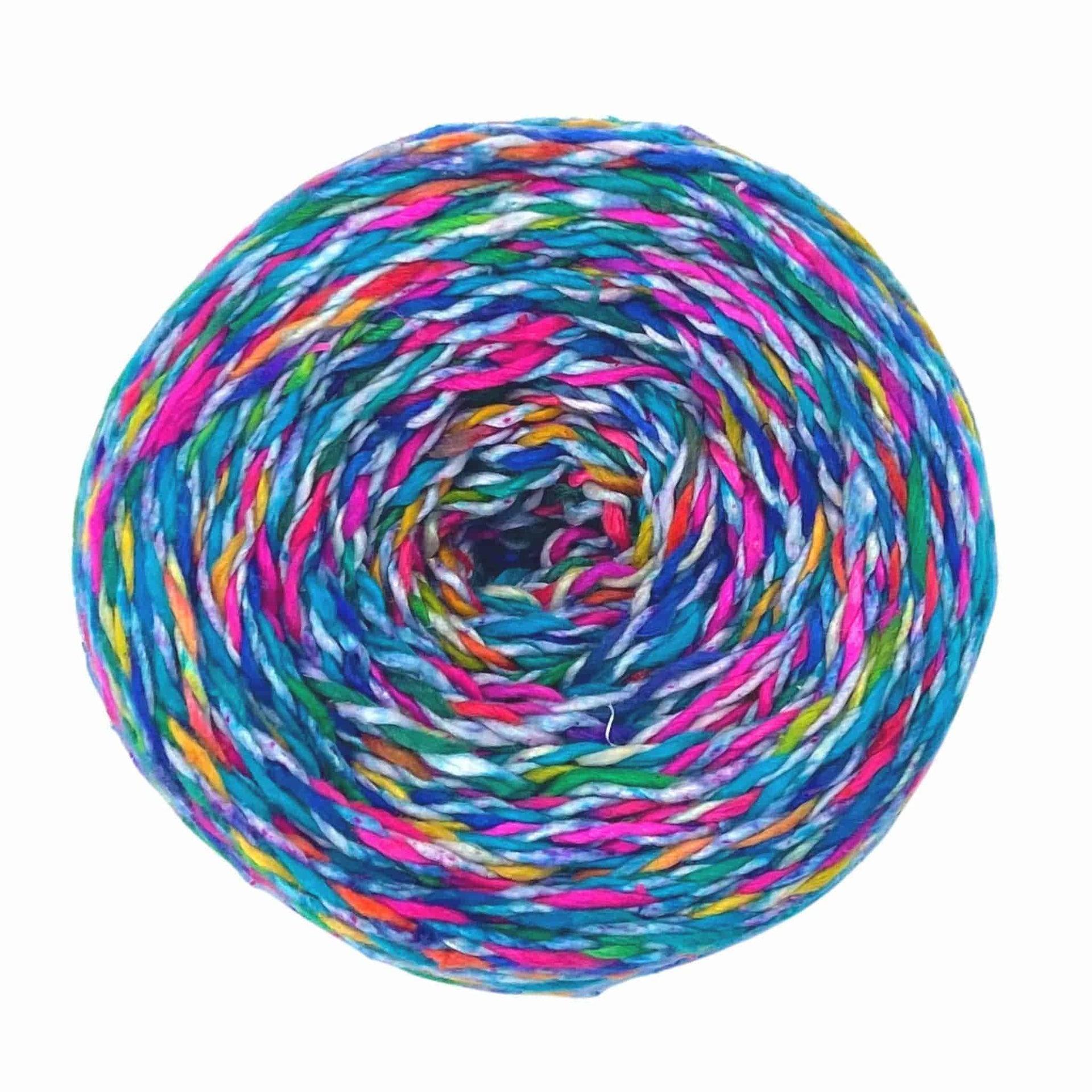 Darn Good Twist Sport Weight Silk Yarn Multi-Colored Artisan Fiber
