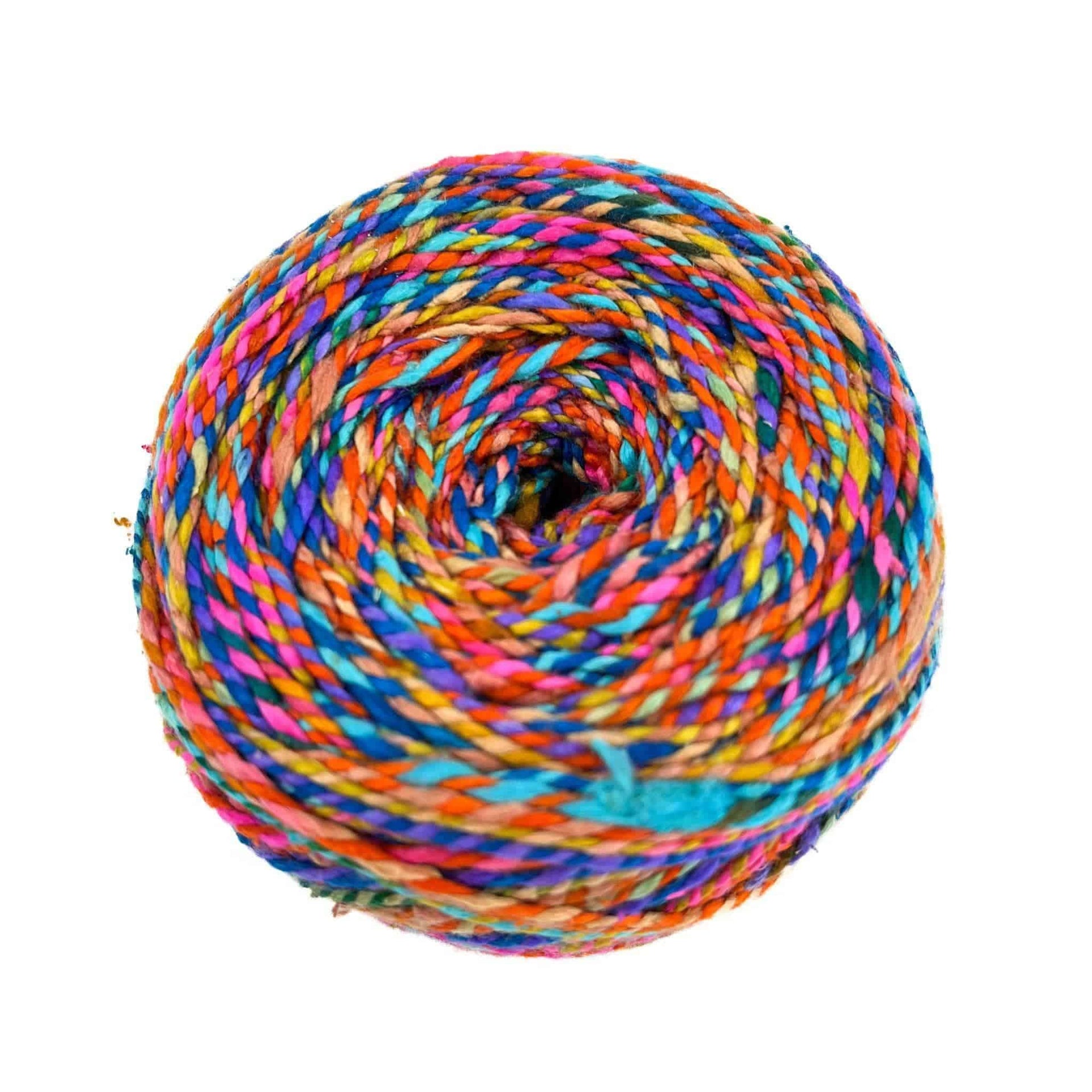 Darn Good Twist Sport Weight Silk Yarn Multi-Colored Artisan Fiber