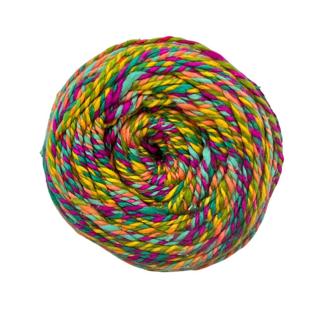 Darn Good Twist Sport Weight Silk Yarn Multi-Colored Artisan Fiber
