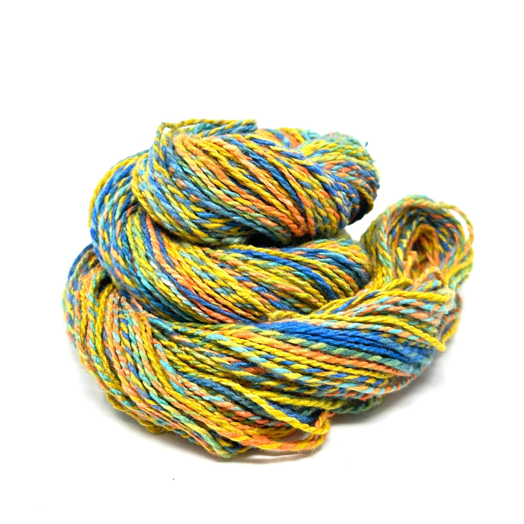 Darn Good Twist Sport Weight Silk Yarn Multi-Colored Artisan Fiber