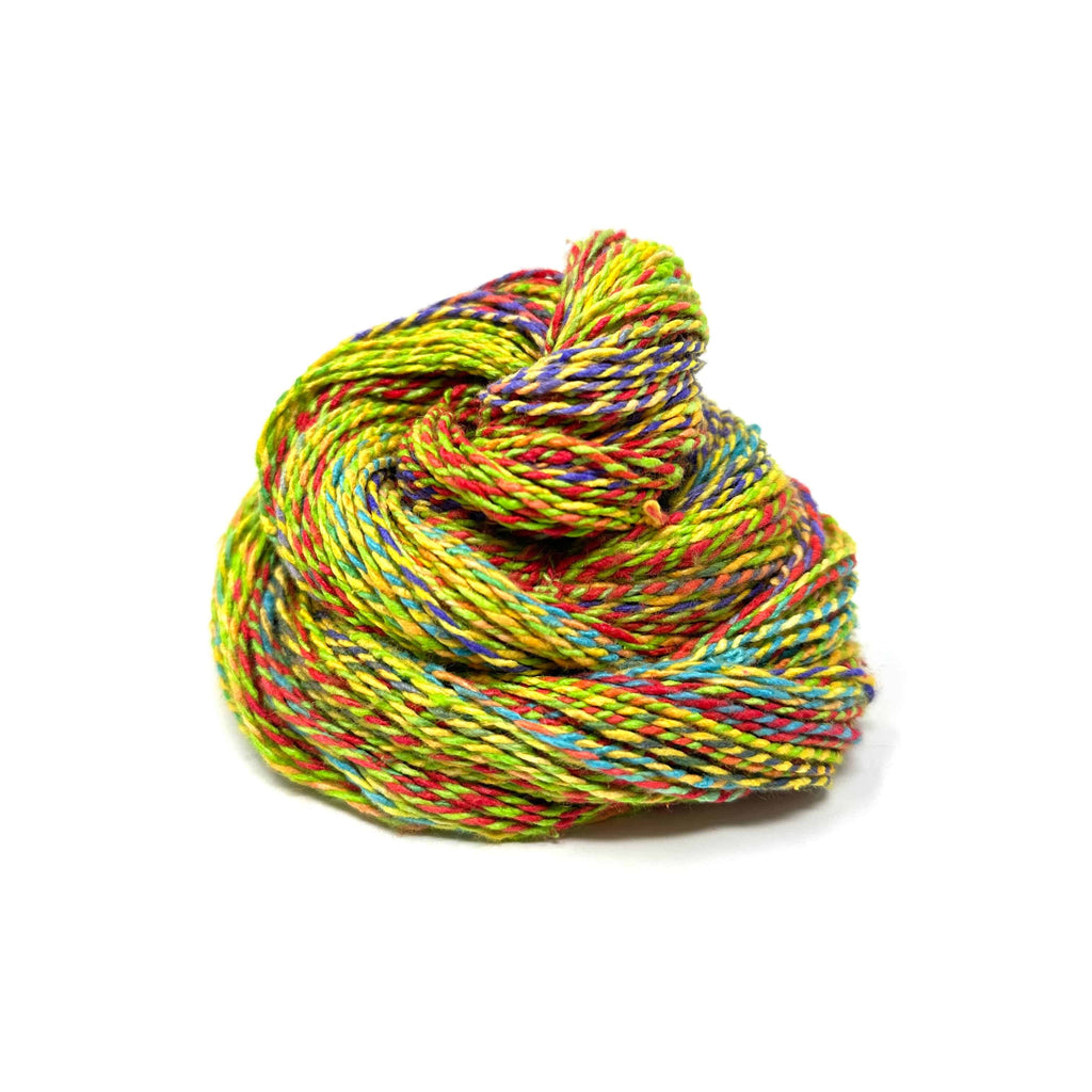 Darn Good Twist Sport Weight Silk Yarn Multi-Colored Artisan Fiber
