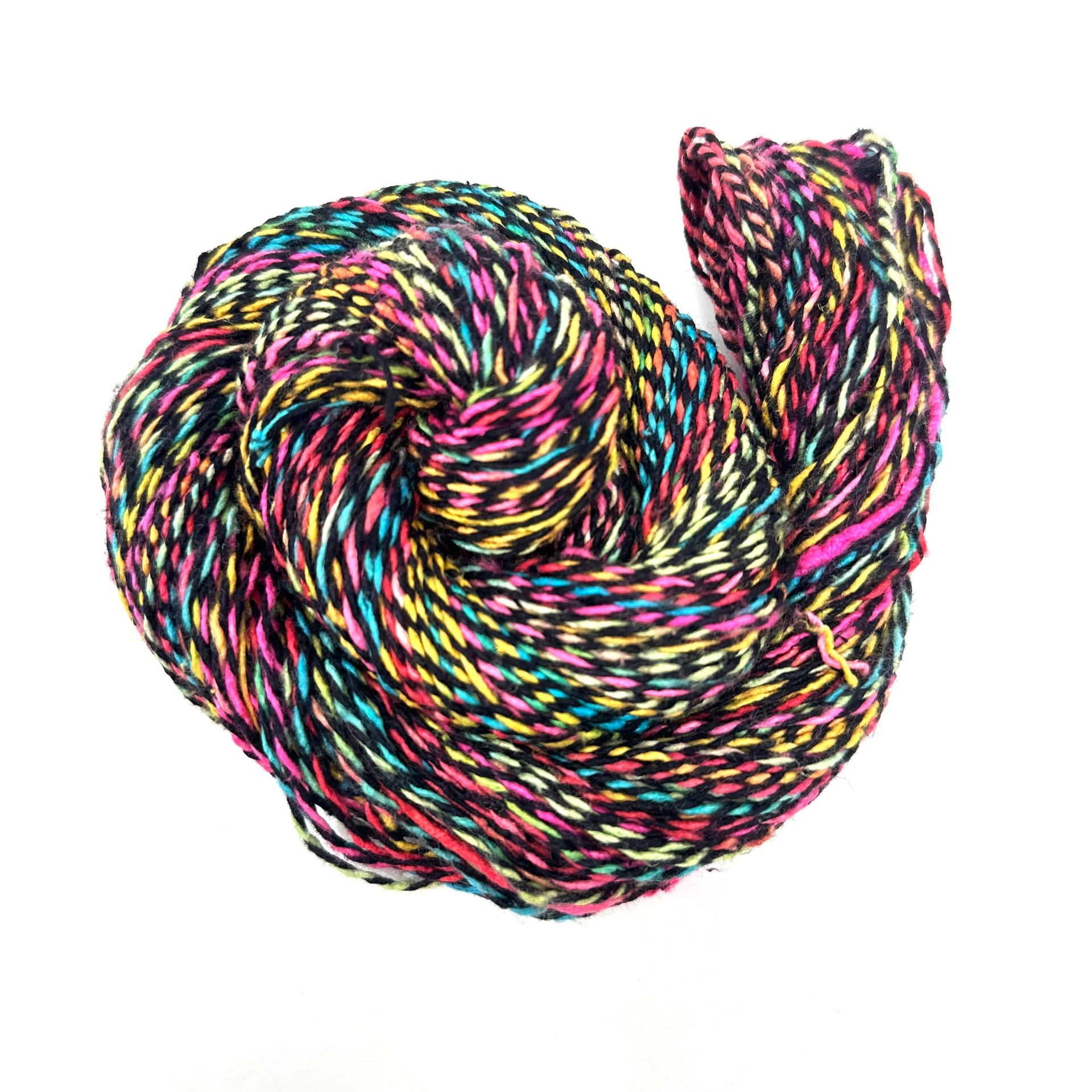 Darn Good Twist Sport Weight Silk Yarn Multi-Colored Artisan Fiber