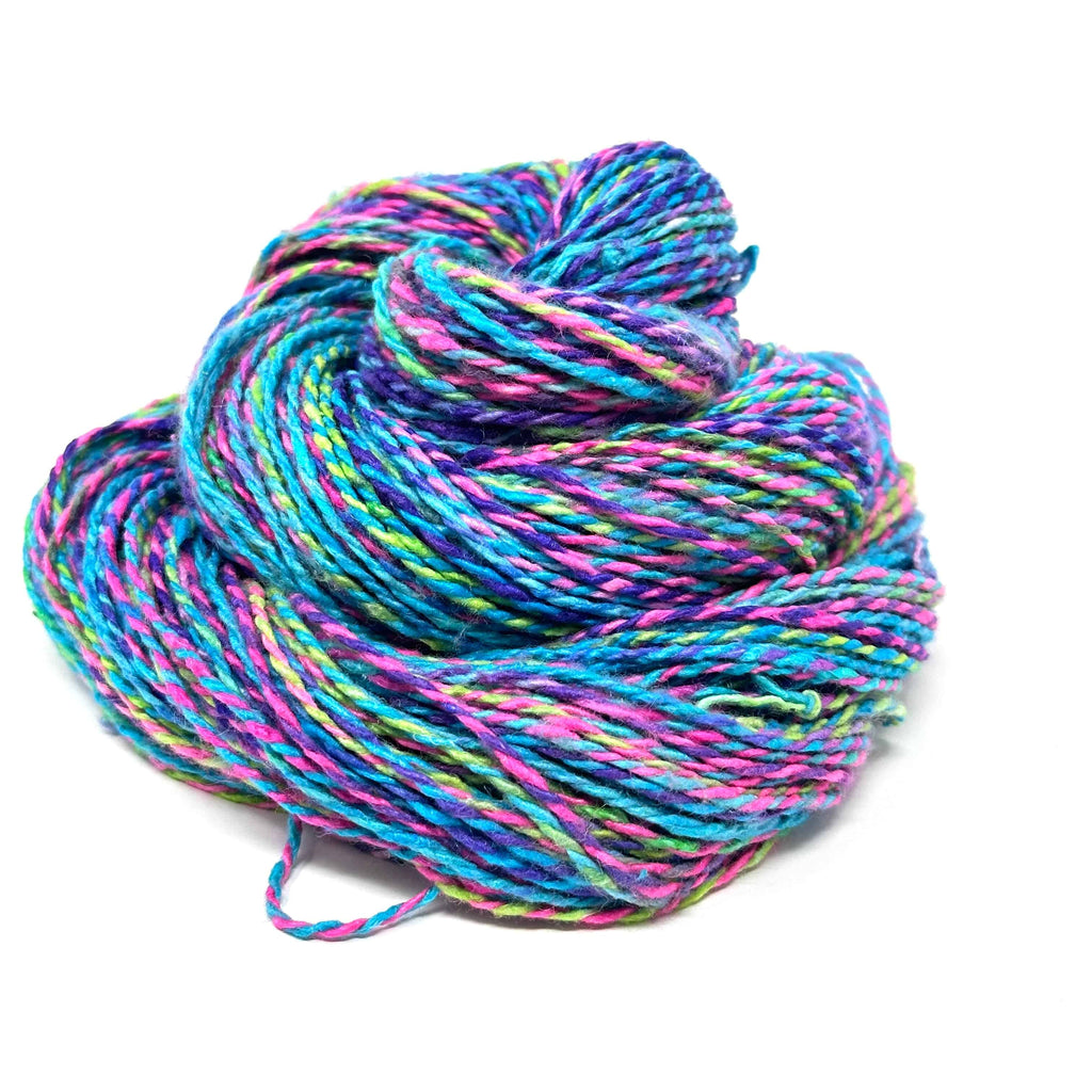 Darn Good Twist Sport Weight Silk Yarn Multi-Colored Artisan Fiber