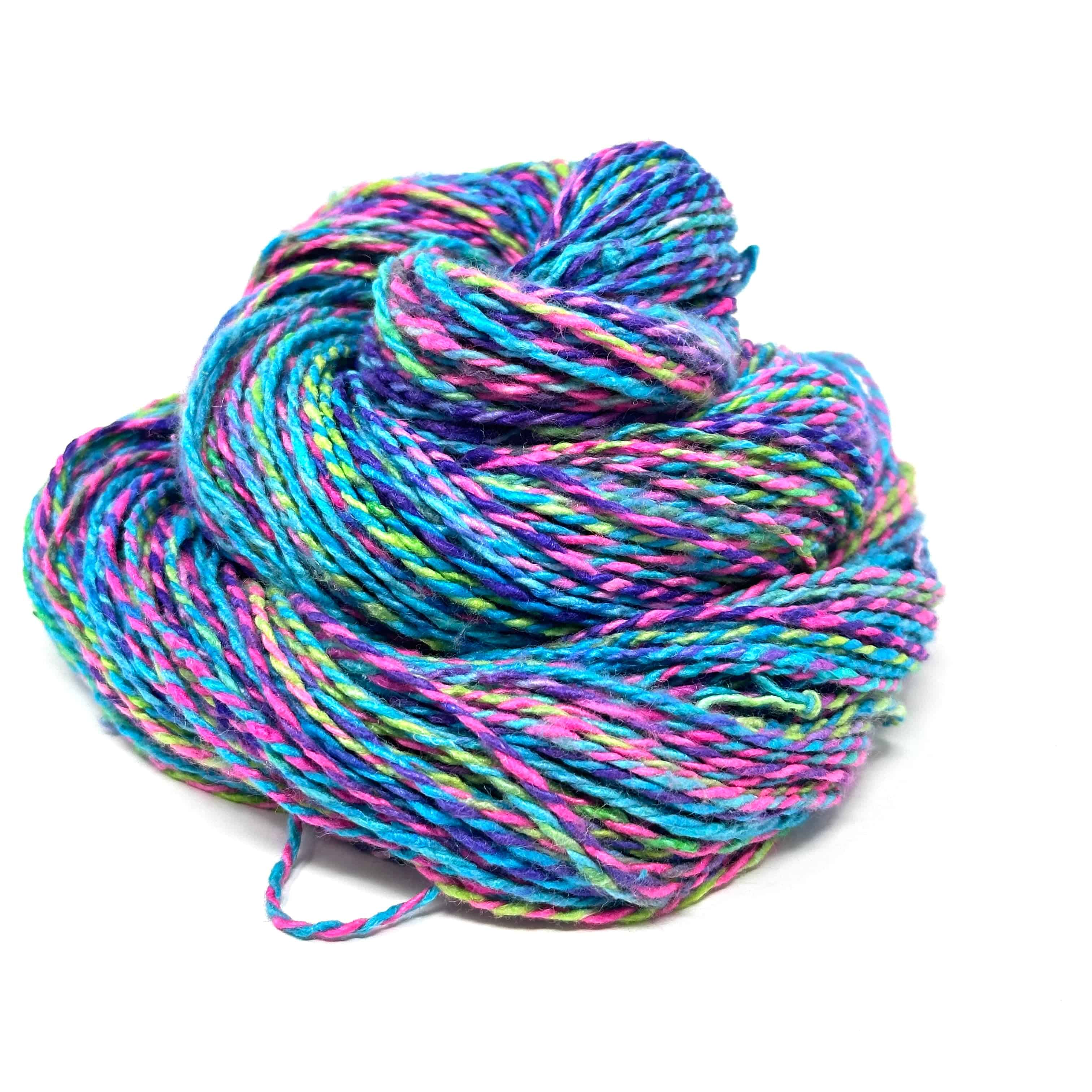 Darn Good Twist Sport Weight Silk Yarn Multi-Colored Artisan Fiber