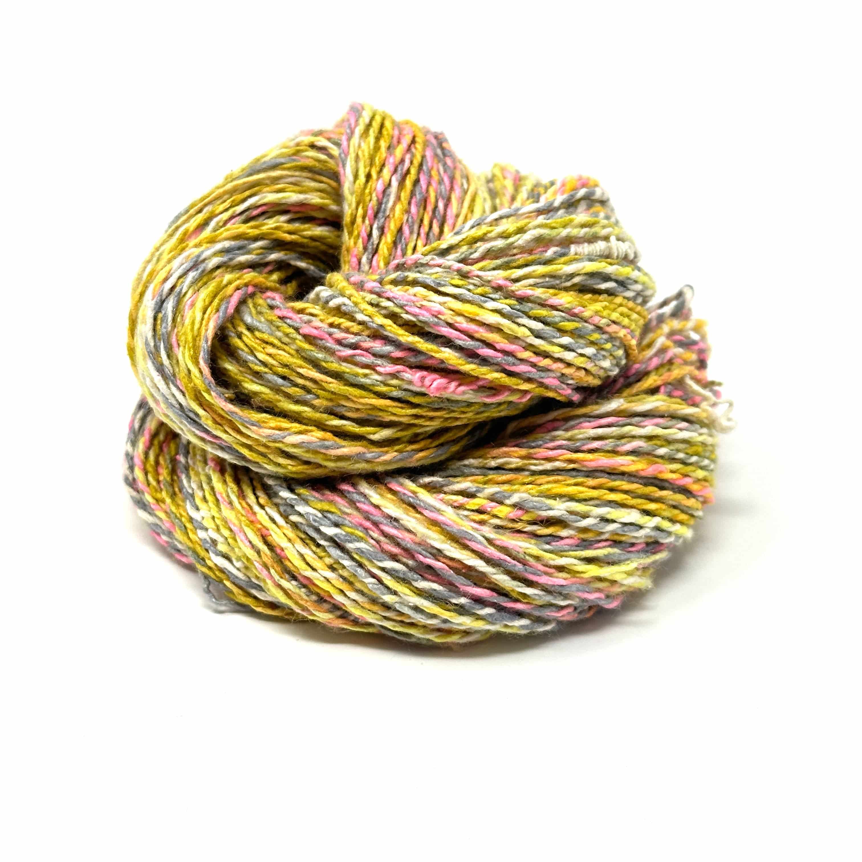 Darn Good Twist Sport Weight Silk Yarn Multi-Colored Artisan Fiber
