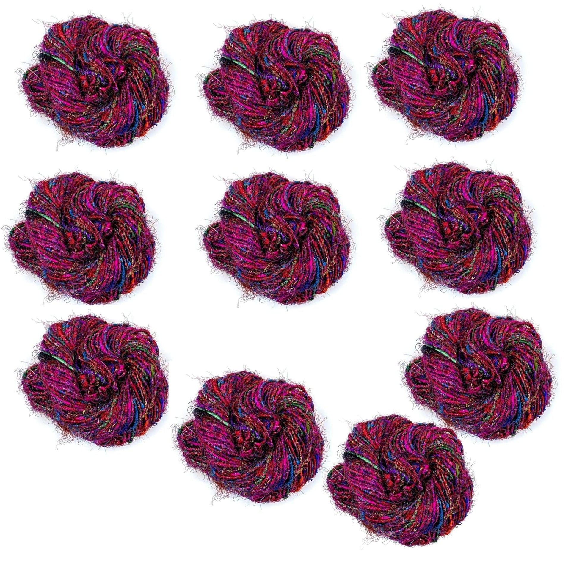 10 Pack Bulk Yarn Bundle – Multicolor Bohemian Craft Supplies
